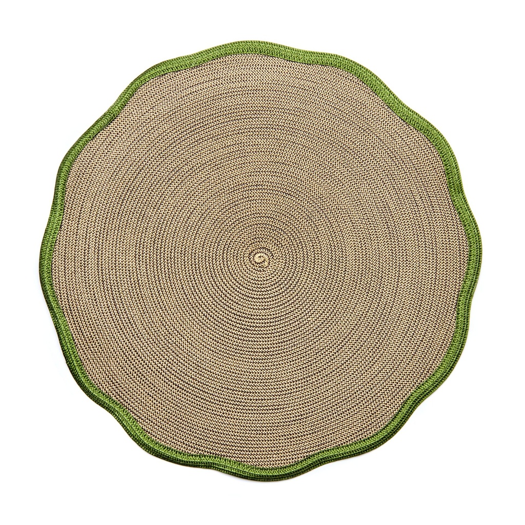 Autumn Border Scallop Placemat Grass
