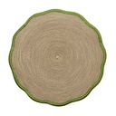 Autumn Border Scallop Placemat Grass