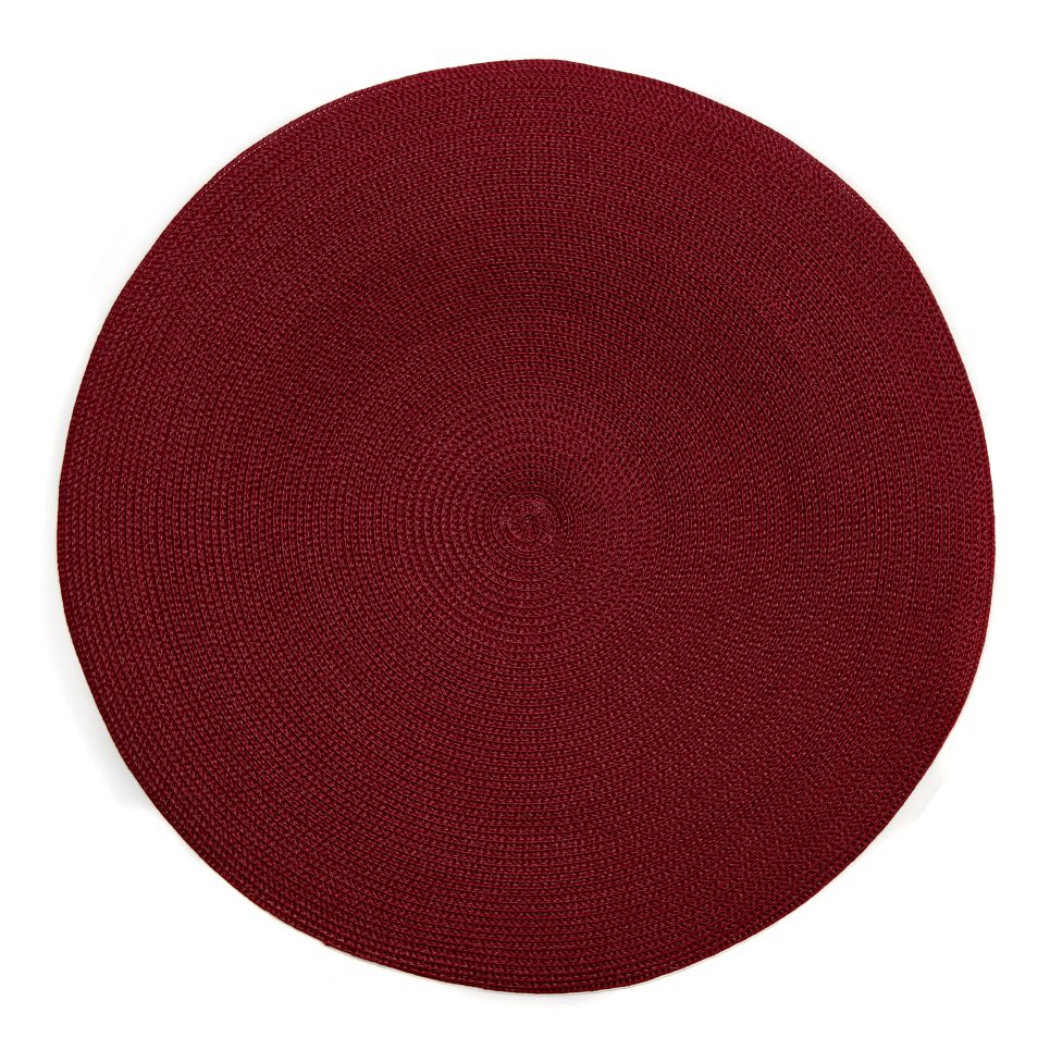 Red-Tone Round Placemats