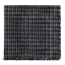 Washed Plaid Fringe Napkin Black