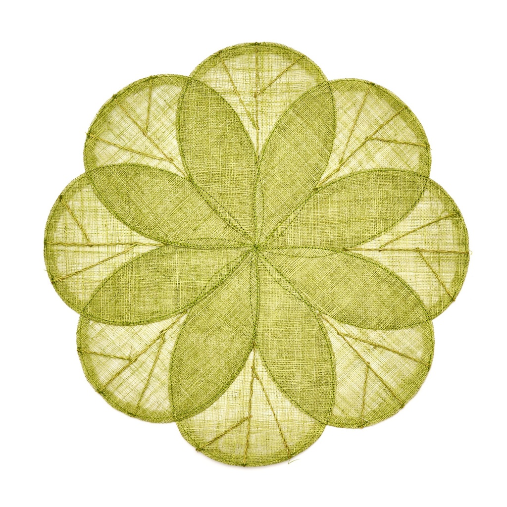 Sinamay Flower Placemat Avocado