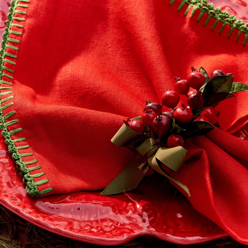 Blanket Stitch Embroidered Napkin