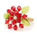 Glass Dahlia Napkin Ring Red.webp