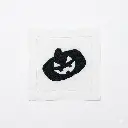 White Haunted Elegance Cocktail Napkin -Pumpkin.webp