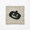 Flax Haunted Elegance Cocktail Napkin - Pumpkin.webp
