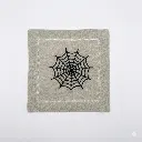 Flax Haunted Elegance Cocktail Napkin - Web.webp