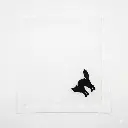 Haunted Elegance Embroidered Napkin White - Cat.webp