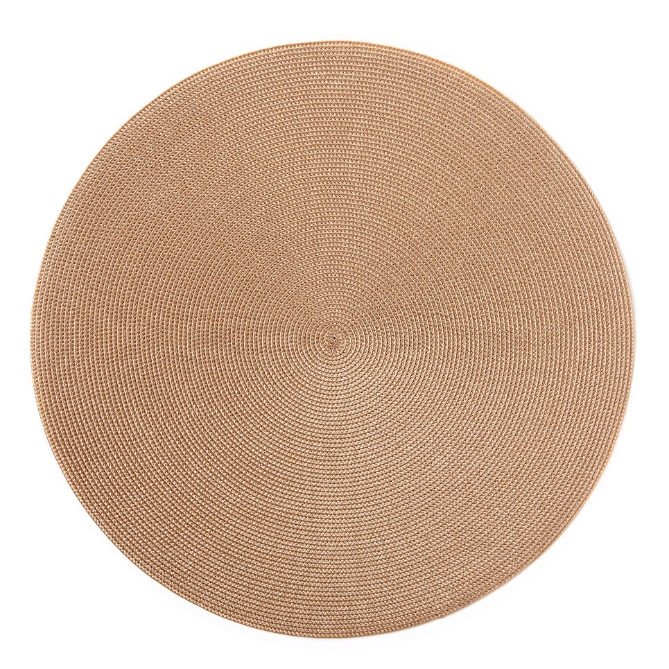 Brown-Tone Round Placemats