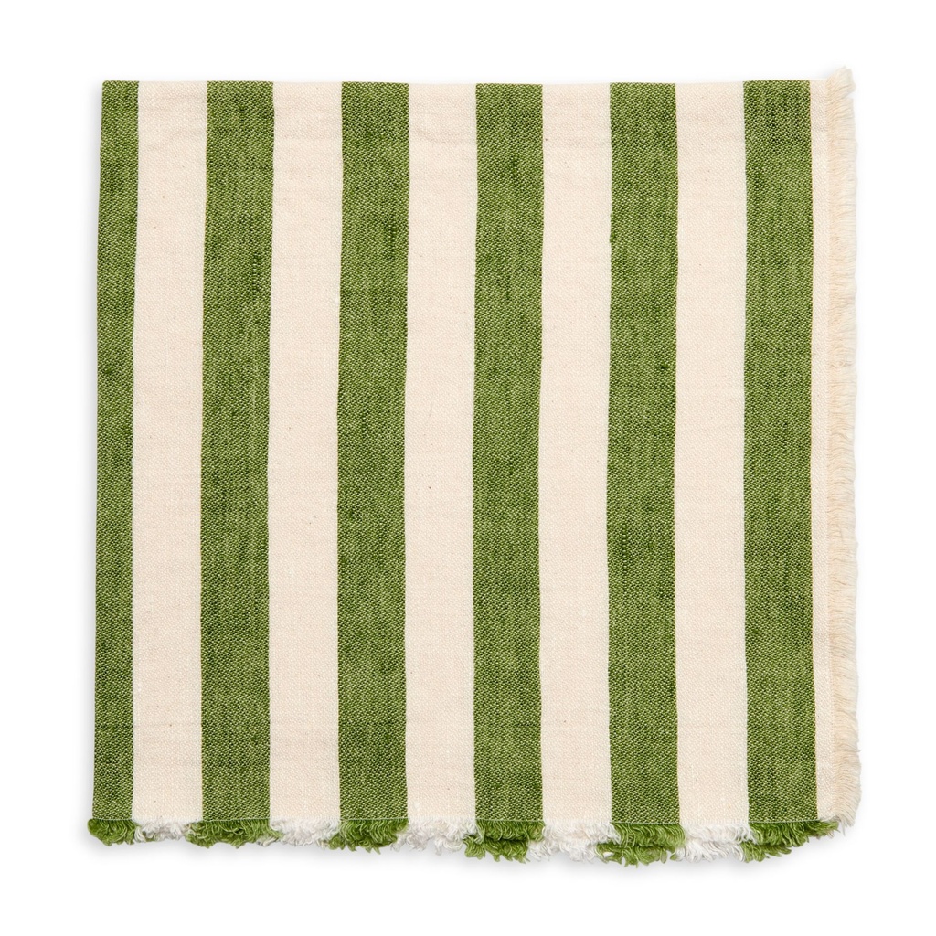 Washed Fringe Awning Stripe Napkin