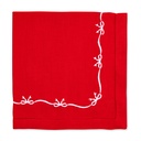 Holiday Bow Embroidered Napkin
