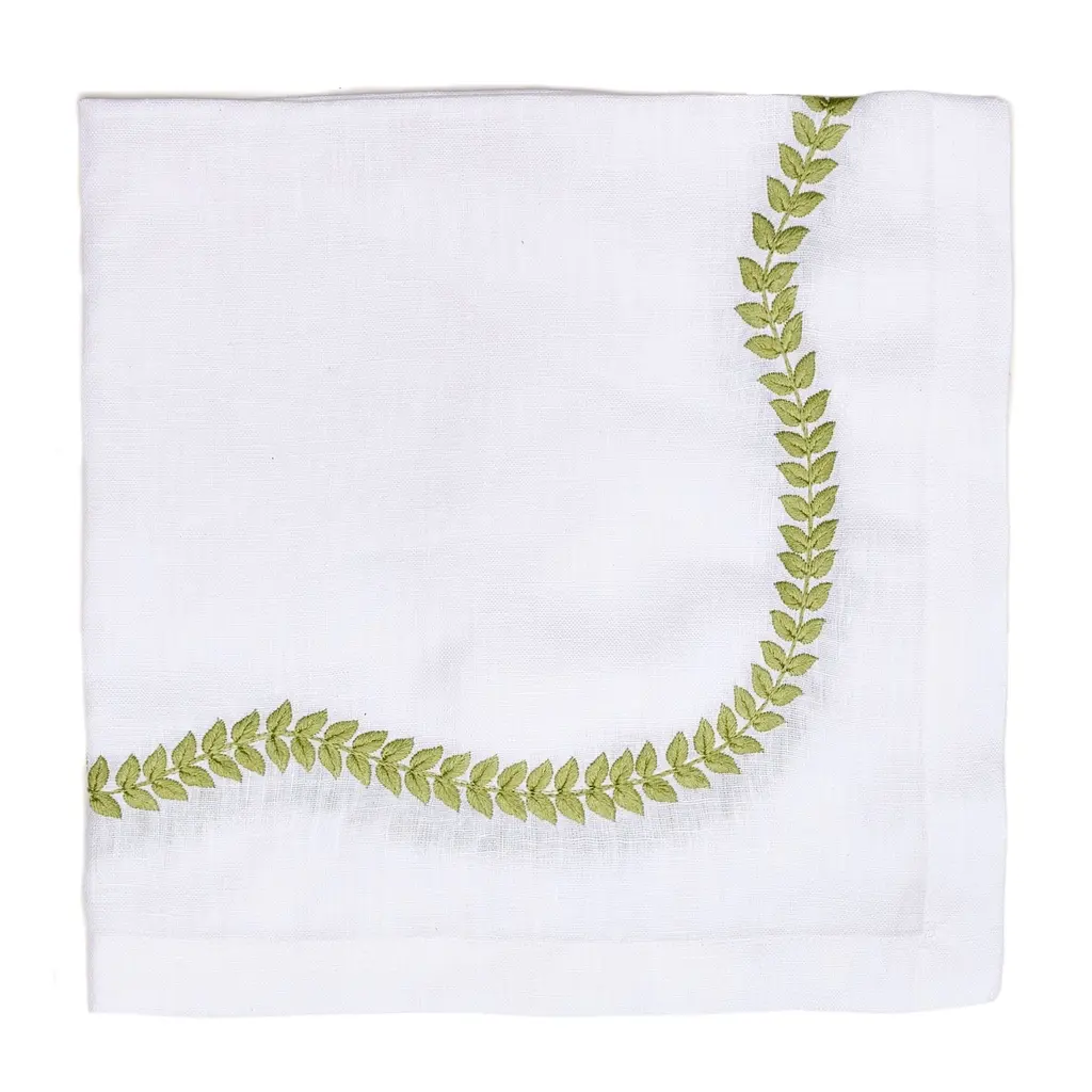 Fern Path Embroidered Napkin