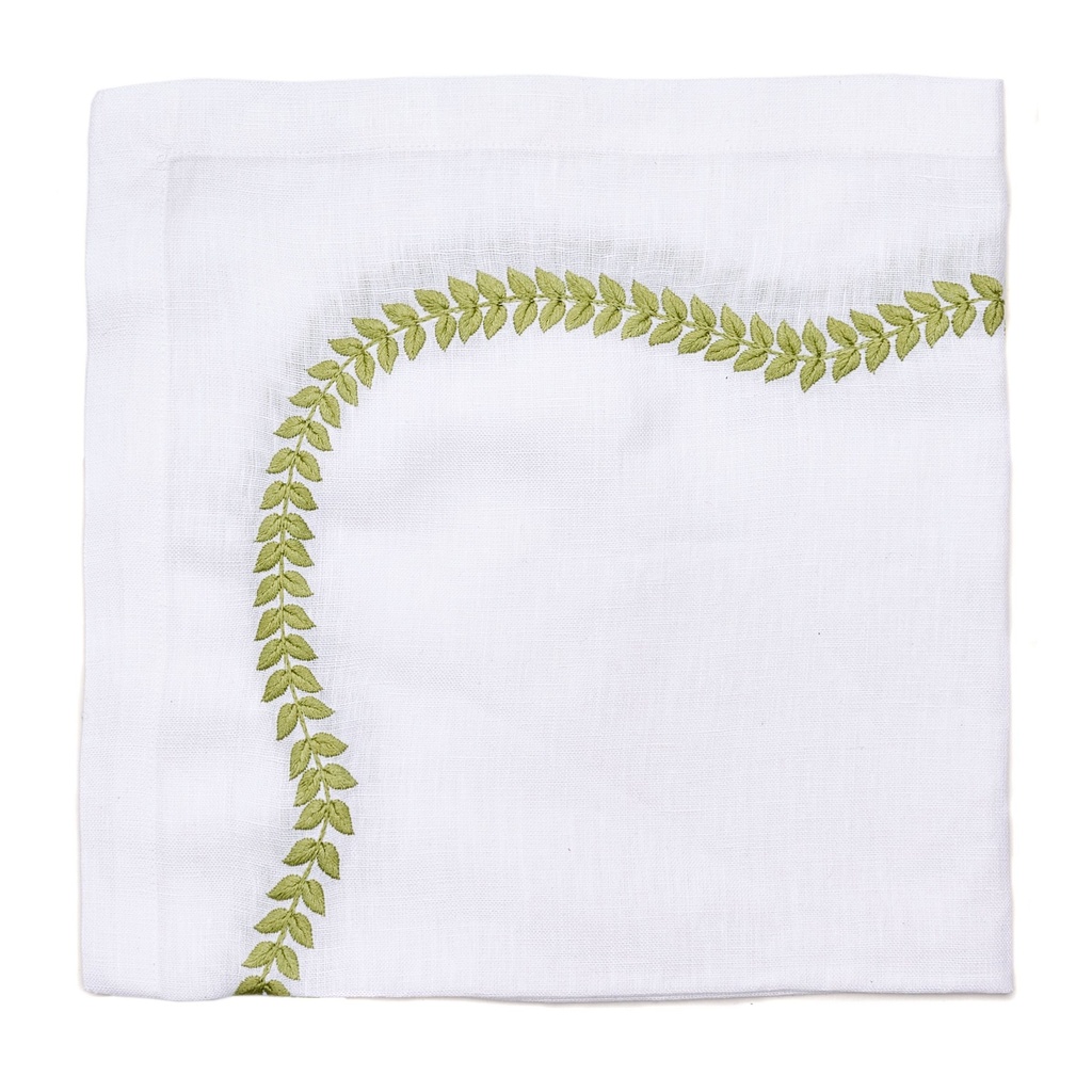 Fern Path Embroidered Napkin