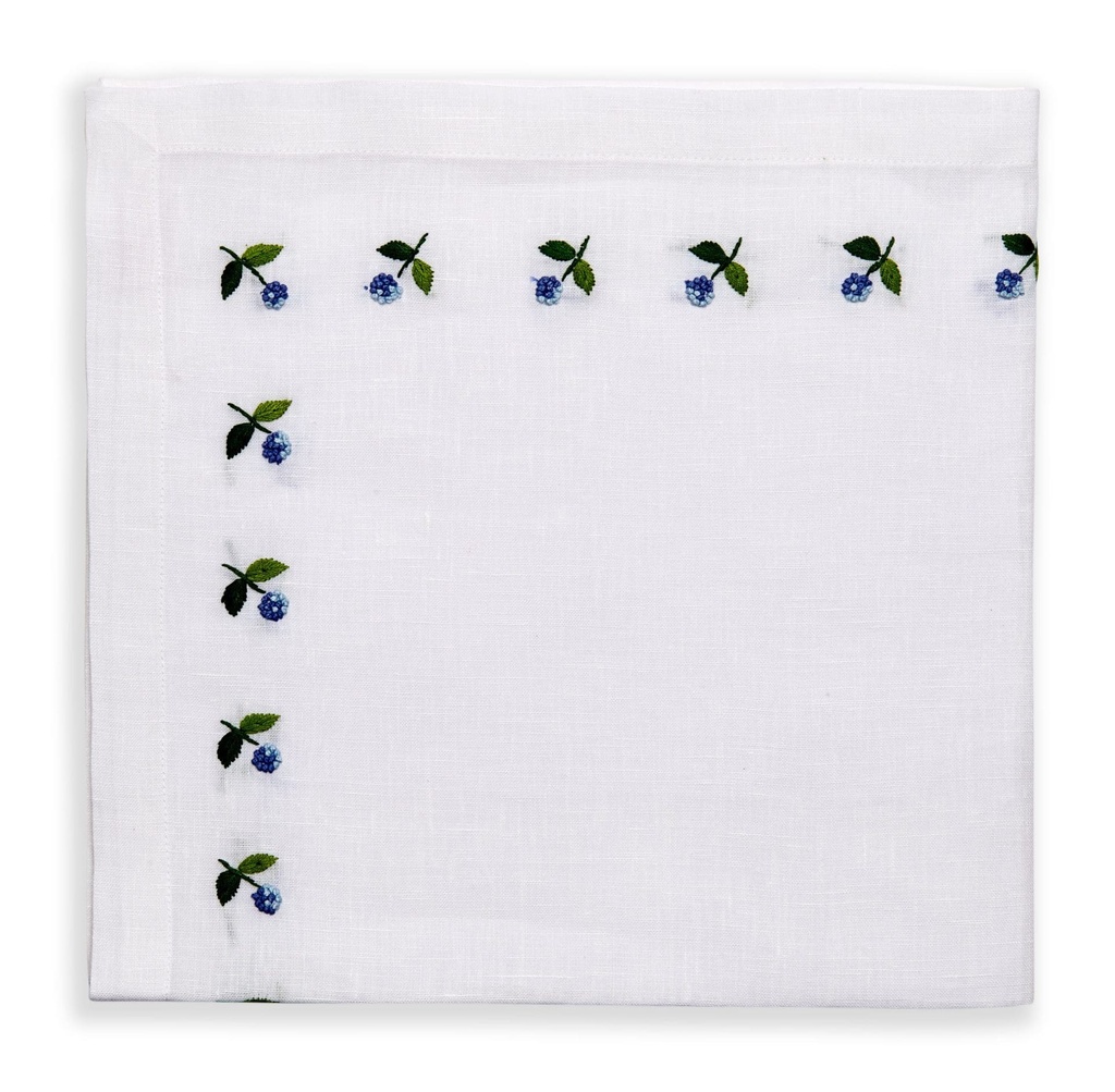 French Mum Embroidered Napkin