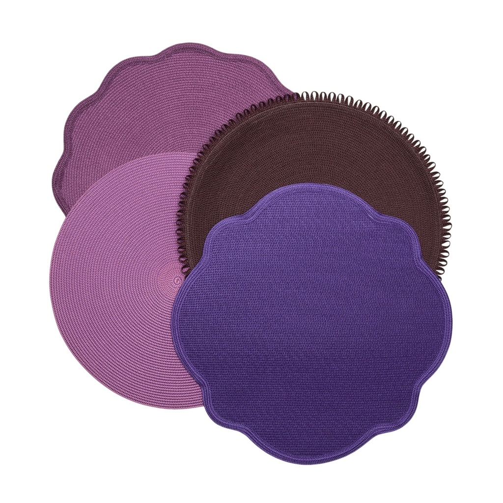 Purple Tone Round Placemats