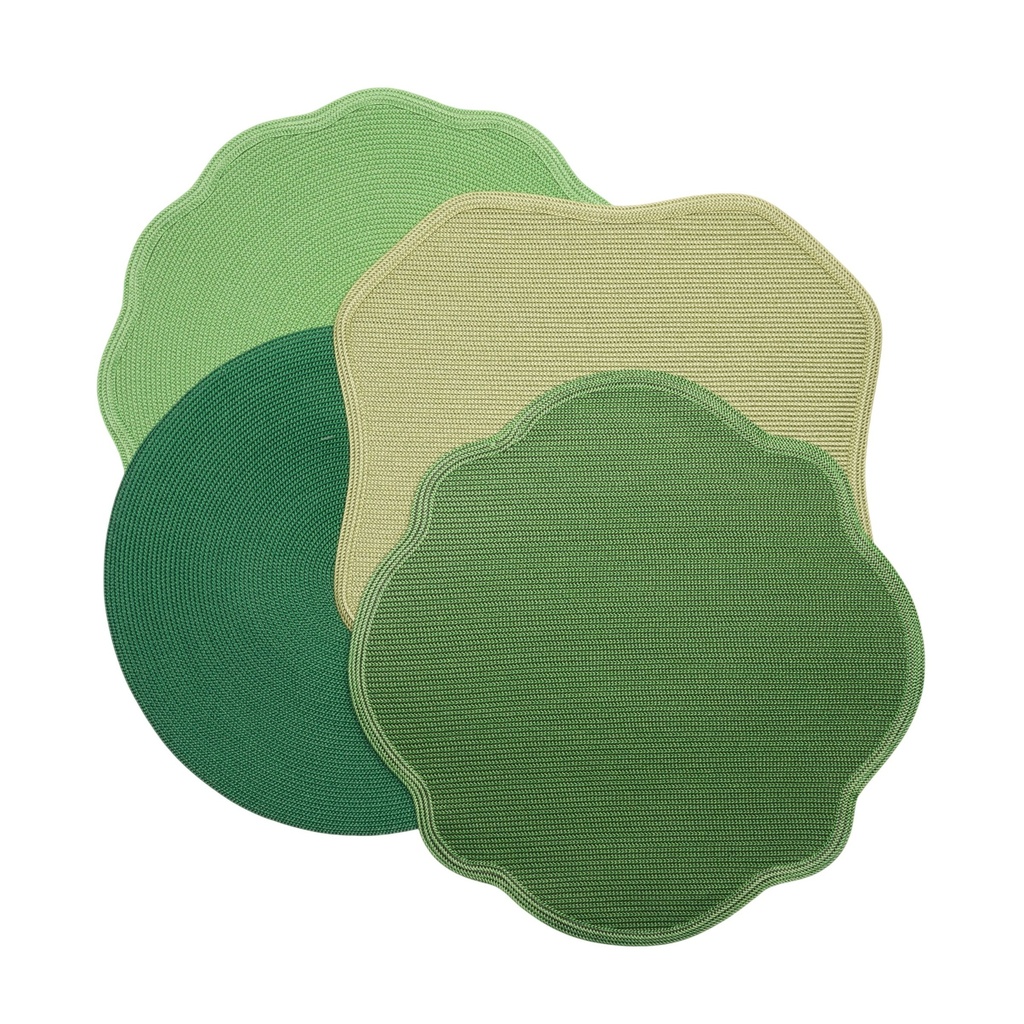 Green Tone Round Placemats