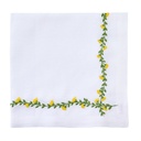 White Cottage Garden Embroidered Napkin