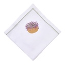 Flower Basket Embroidered Napkin