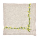 Flax Cottage Garden Embroidered Napkin