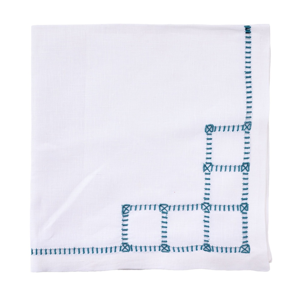 White Grams Embroidered Napkin