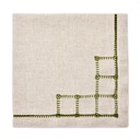 Flax Grams Embroidered Napkin