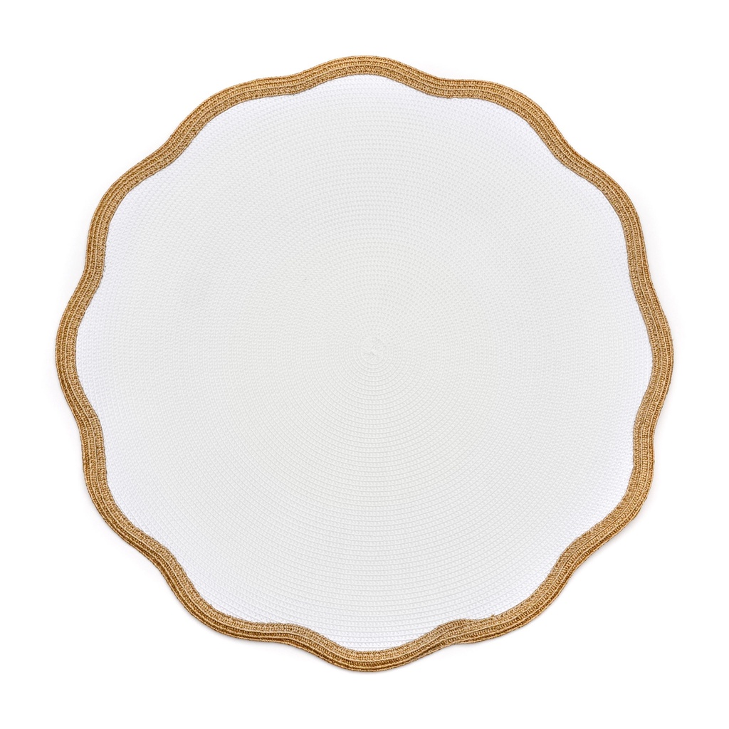Lurex Border Round Scallop