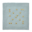 Gold Scattered Dots Embroidered Cocktail Napkin (Set of 4)