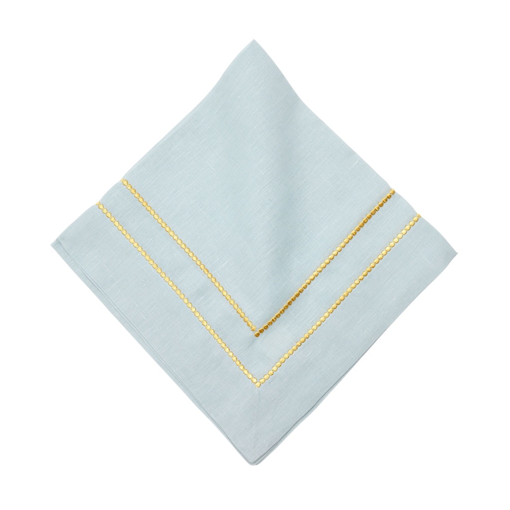 22" Gold Bauble Embroidered Napkin