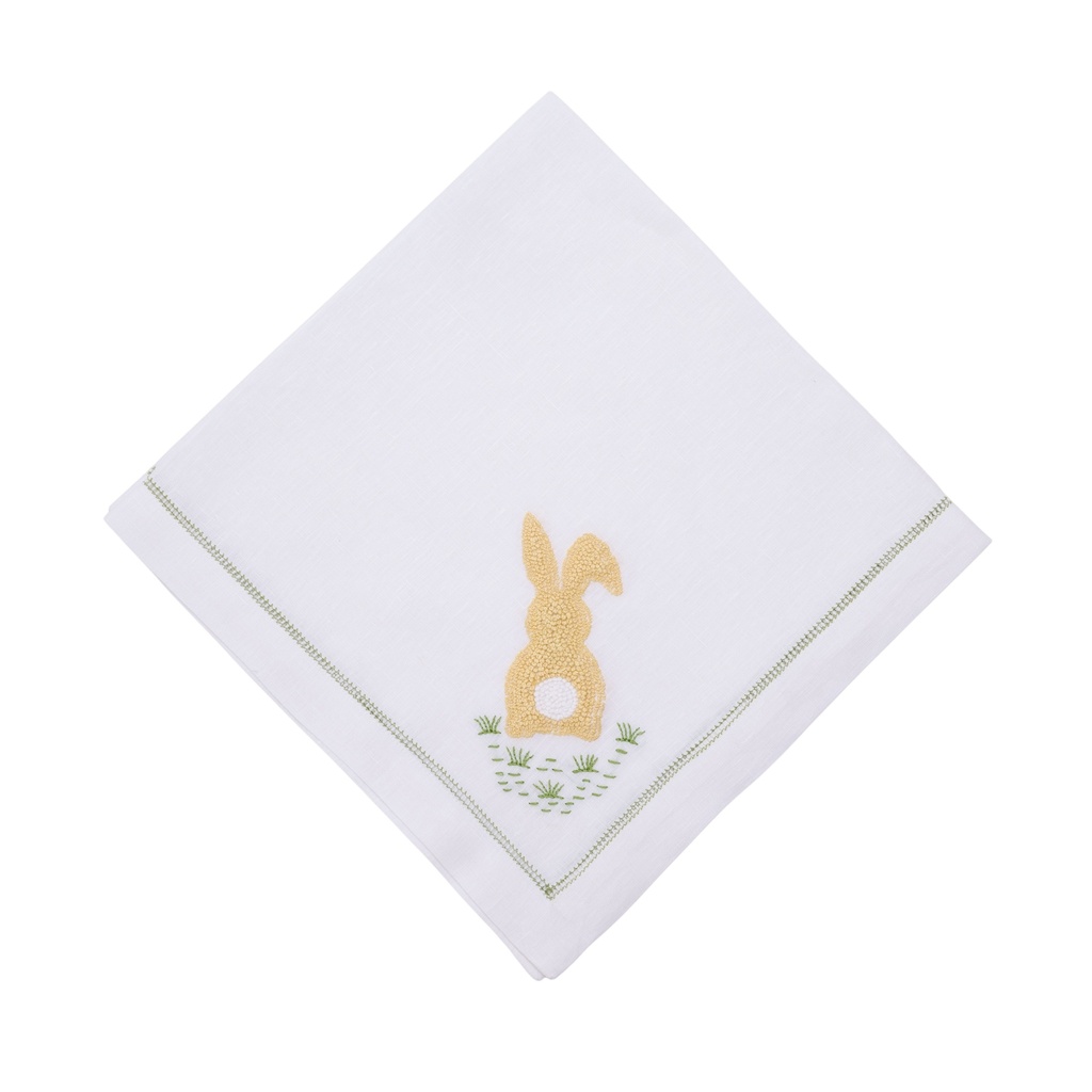 22" Cottontail Embroidered Napkin