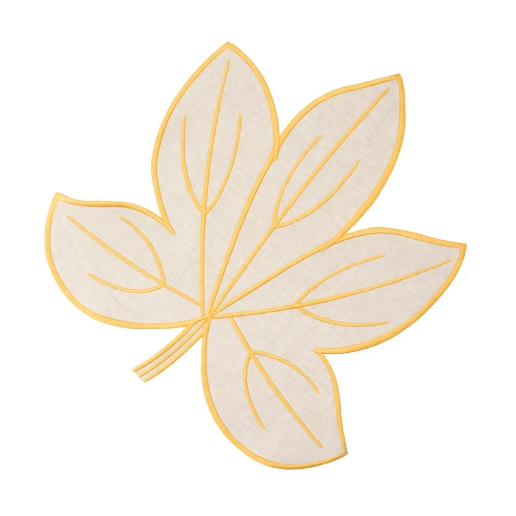 Flax Harvest Leaf Linen Placemat