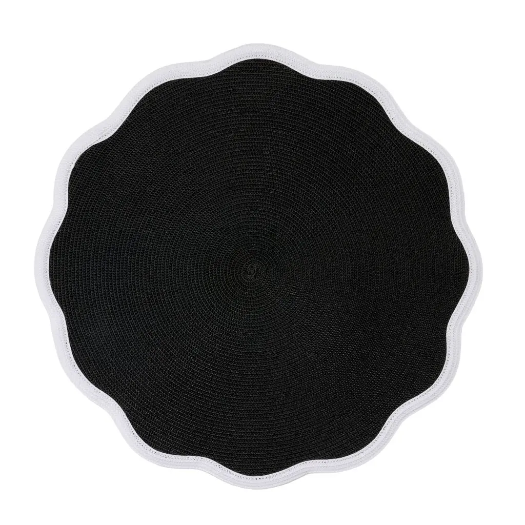 White Border Round Scallop