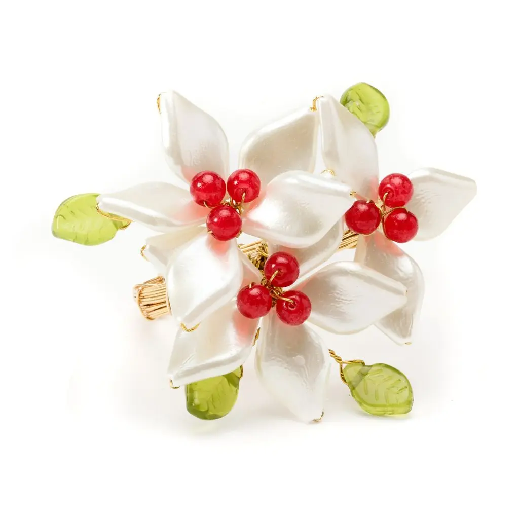 Jasmine Pearl Beaded Napkin Ring
