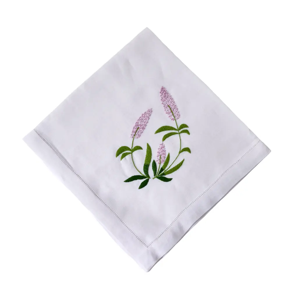 Wildflower Embroidered Napkin