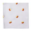 White Scattered Candy Corn Embroidered Napkin