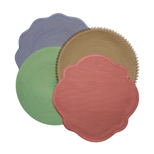 Gold 2-Tone Round Placemats