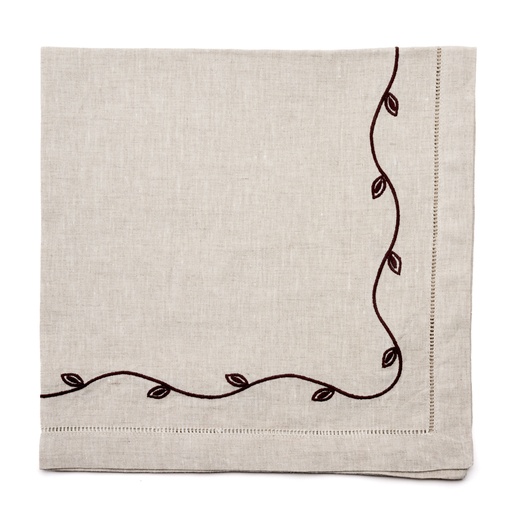 Flax Garden Vine Embroidered Napkin