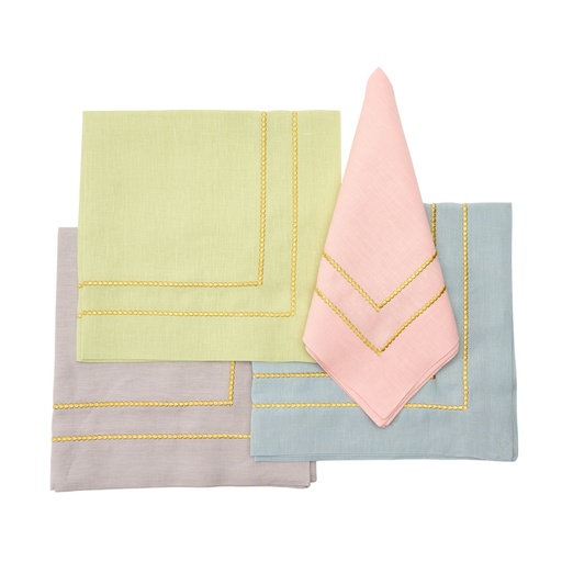 22" Gold Bauble Embroidered Napkin