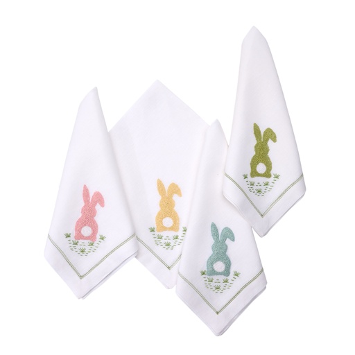 22" Cottontail Embroidered Napkin