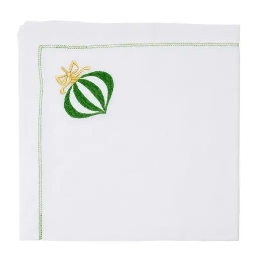 Vintage Bauble Embroidered Napkin