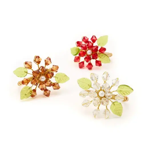 Glass Dahlia Napkin Ring