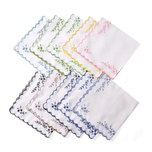 French Garden Embroidered Napkin