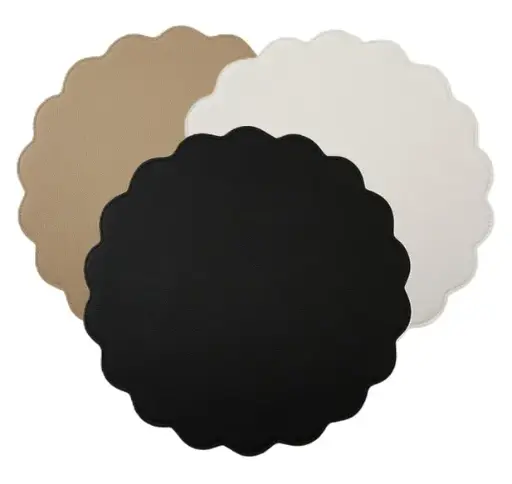 Pebble Round Scallop Placemat - 16"