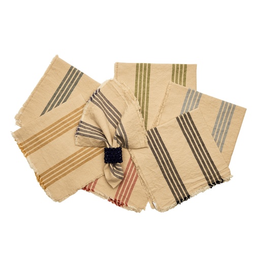Striped Fringe Napkin