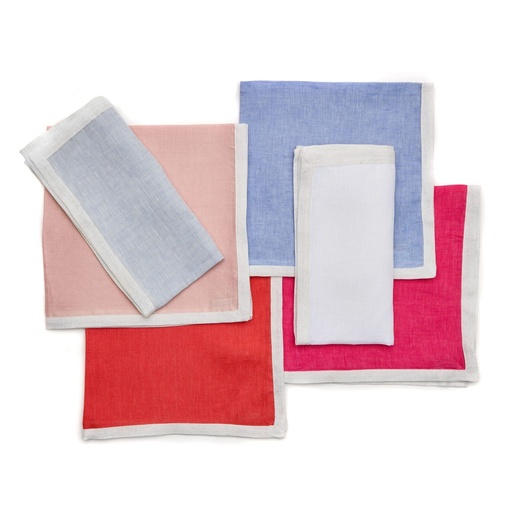 Vintage Silver Metallic Border Napkin