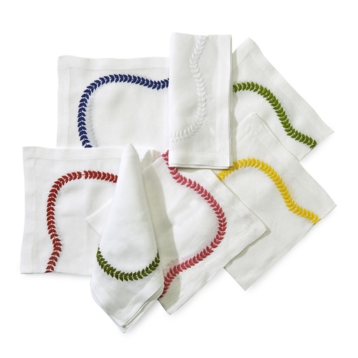 Fern Path Embroidered Napkin