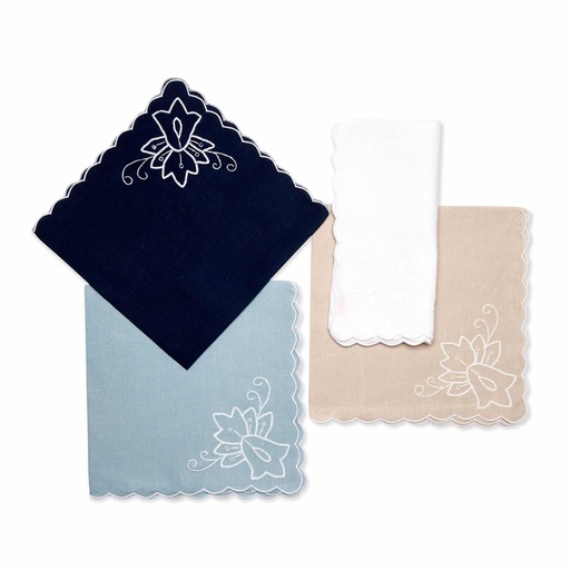 Lotus Corner Embroidered Napkin