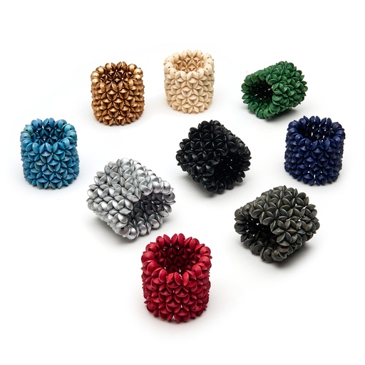 Floral Wood Cuff Napkin Ring