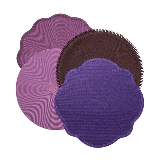 Purple Tone Round Placemats