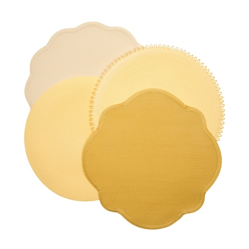 Yellow Tone Round Placemats