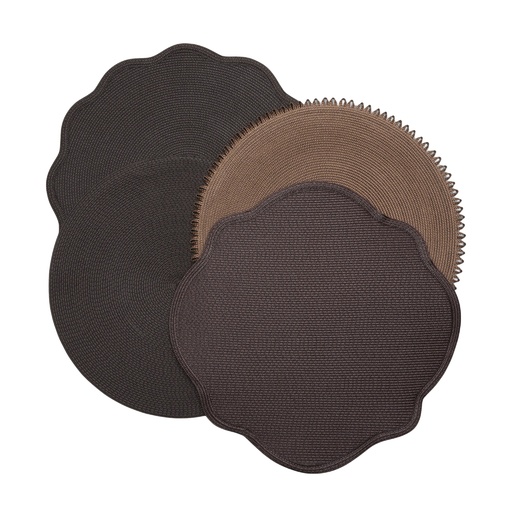 Brown Tone Round Placemats