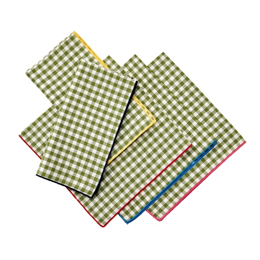 Contrast Edge Garden Check Napkin